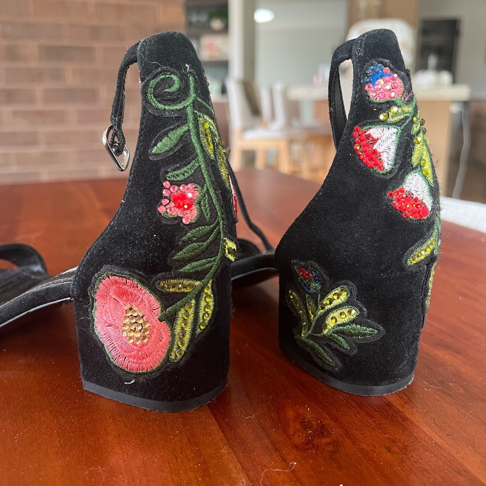 Embroidered & Bejeweled Steve Madden Heels